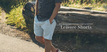Load image into Gallery viewer, Sun Bleached Indigo Linen and Cotton Leisure Shorts