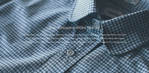 Antique Navy Check Club Collar