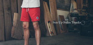 Red Sun Up Swim Trunk