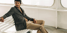 Load image into Gallery viewer, The Gibson Jacket in Charcoal Birdseye Wool
