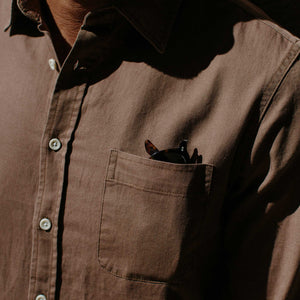 The California in Khaki Herringbone