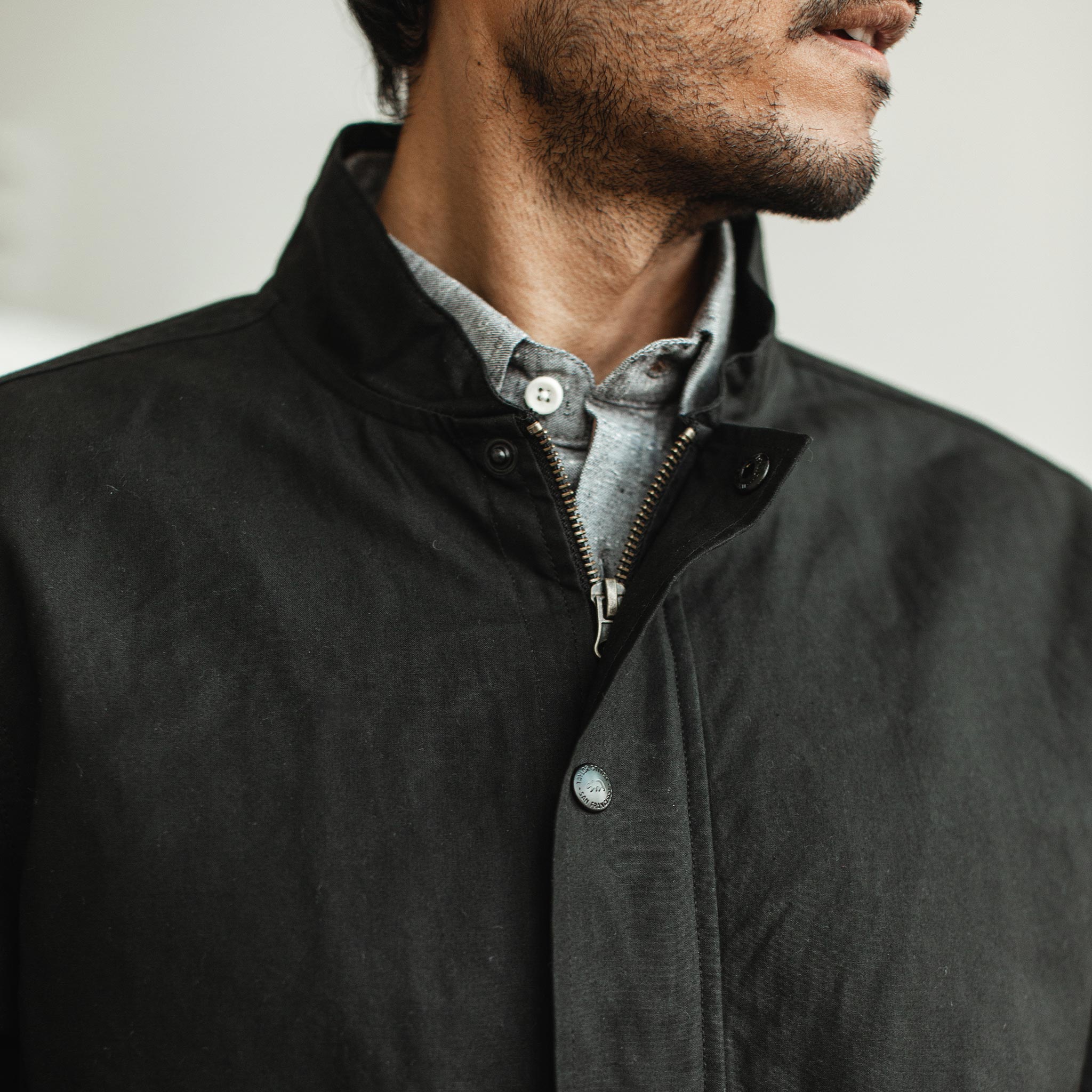 ちゃんWAXED LOGO BOMBER - BLACK WYATT' WAXED LOGO BOMBER - BLACK